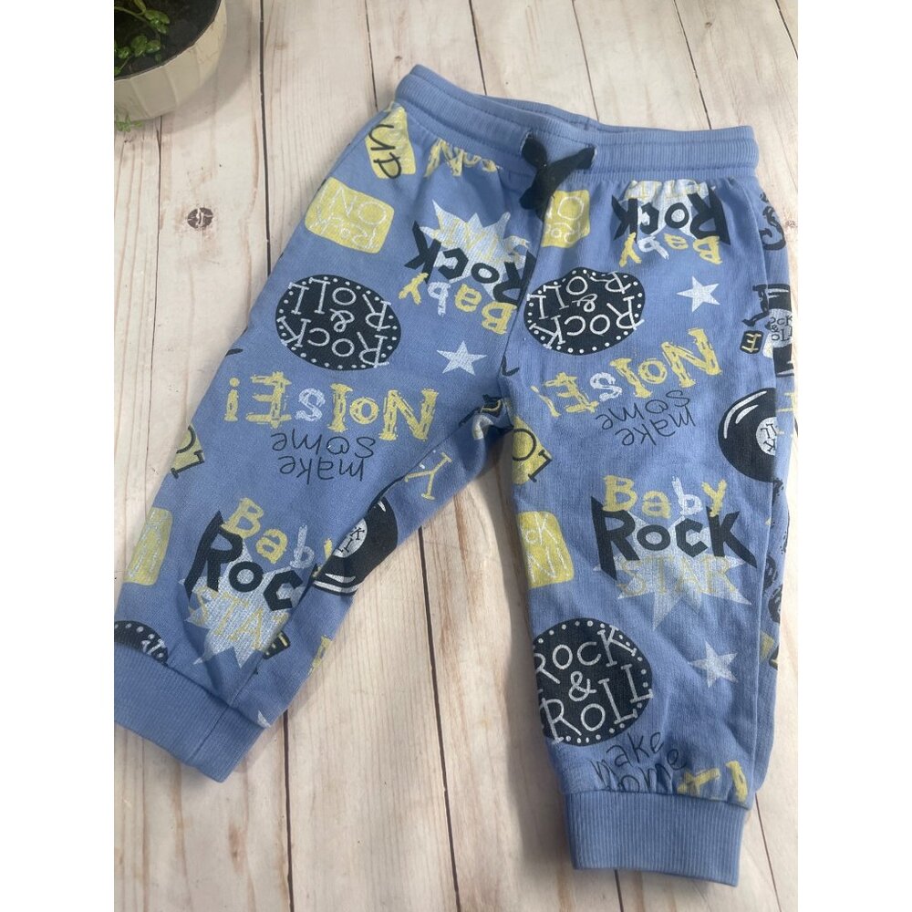 So Cute 100% Cotton Rock Joggers 6-9 Mo.